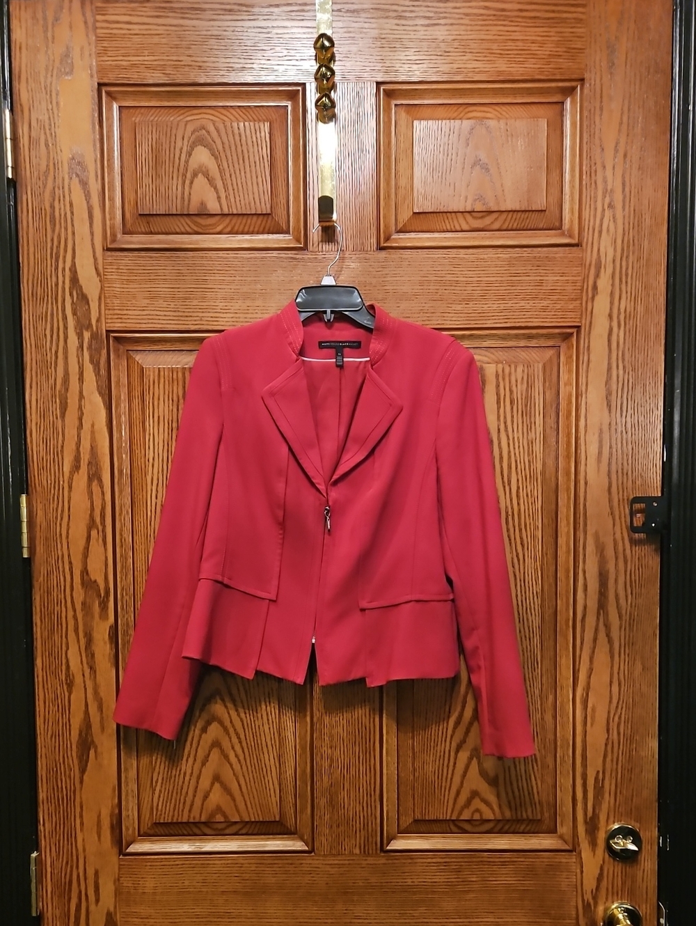 Sz 14 Tailored Raspberry Women's Zip-Front Jacket